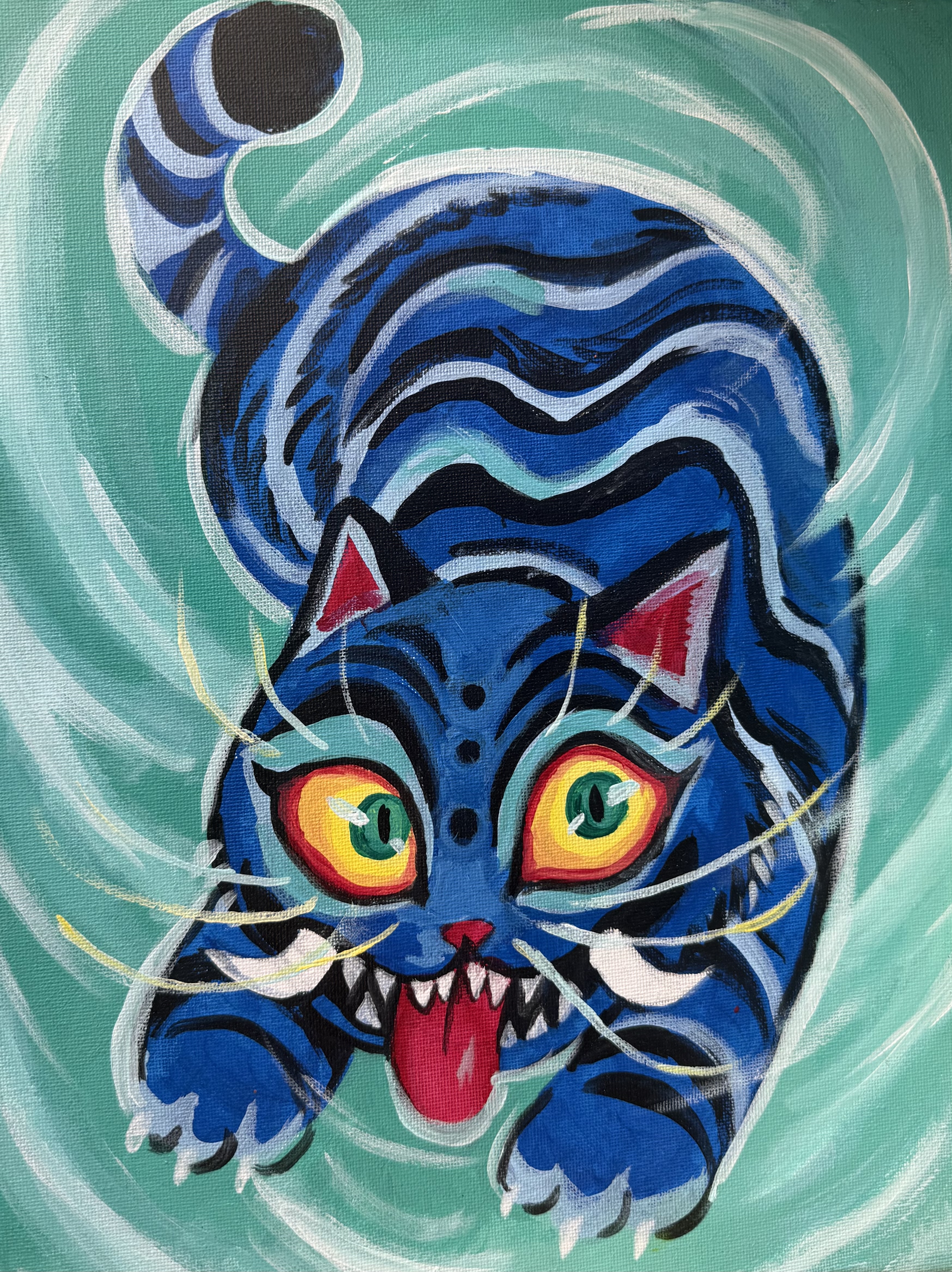 A painting of Derpy from K-Pop Demon Hunters, made at a studio party